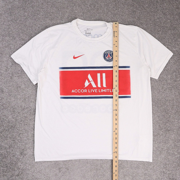 Nike Dri Fit PSG Paris Saint Germain Lionel Messi #30 White Mens XXL Shirt - Picture 2 of 9